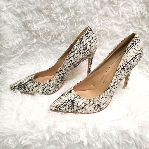 Liliana Black & White Printed Pumps size 10 - Picture 6 of 9